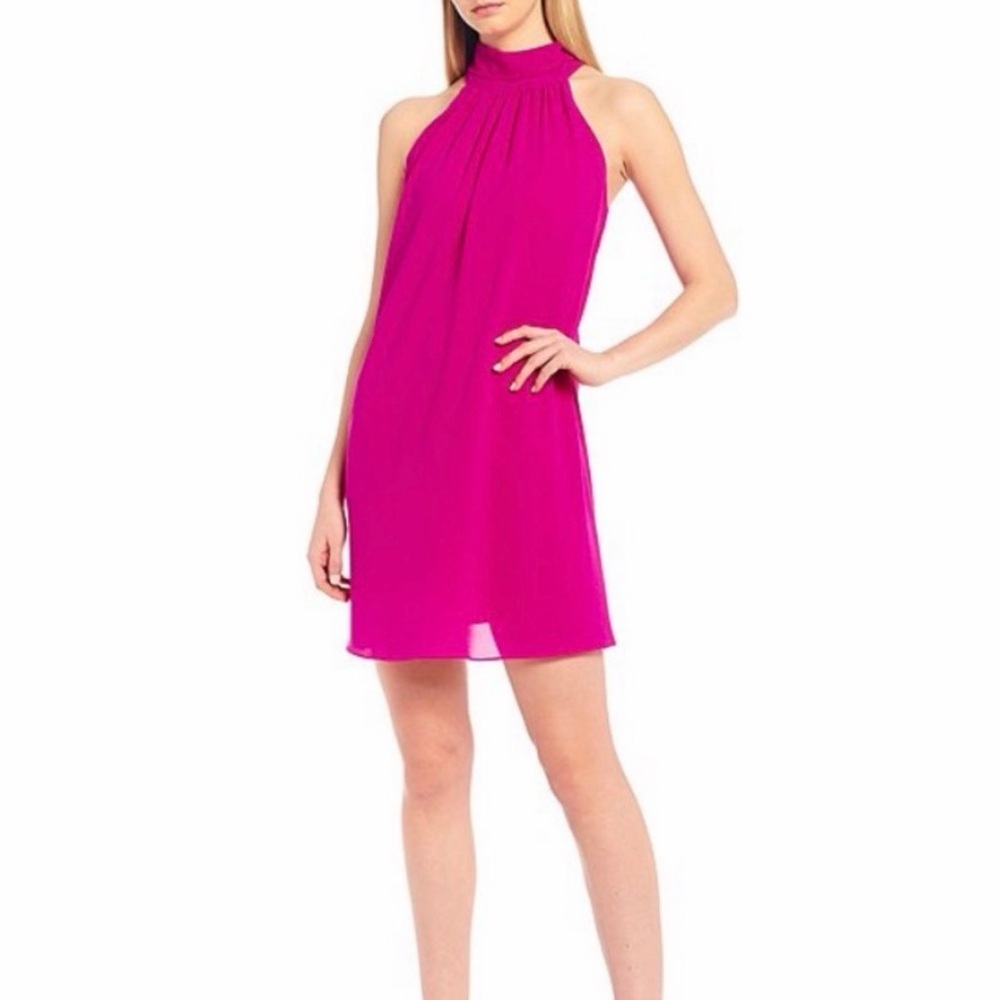 Fuchsia halter dress